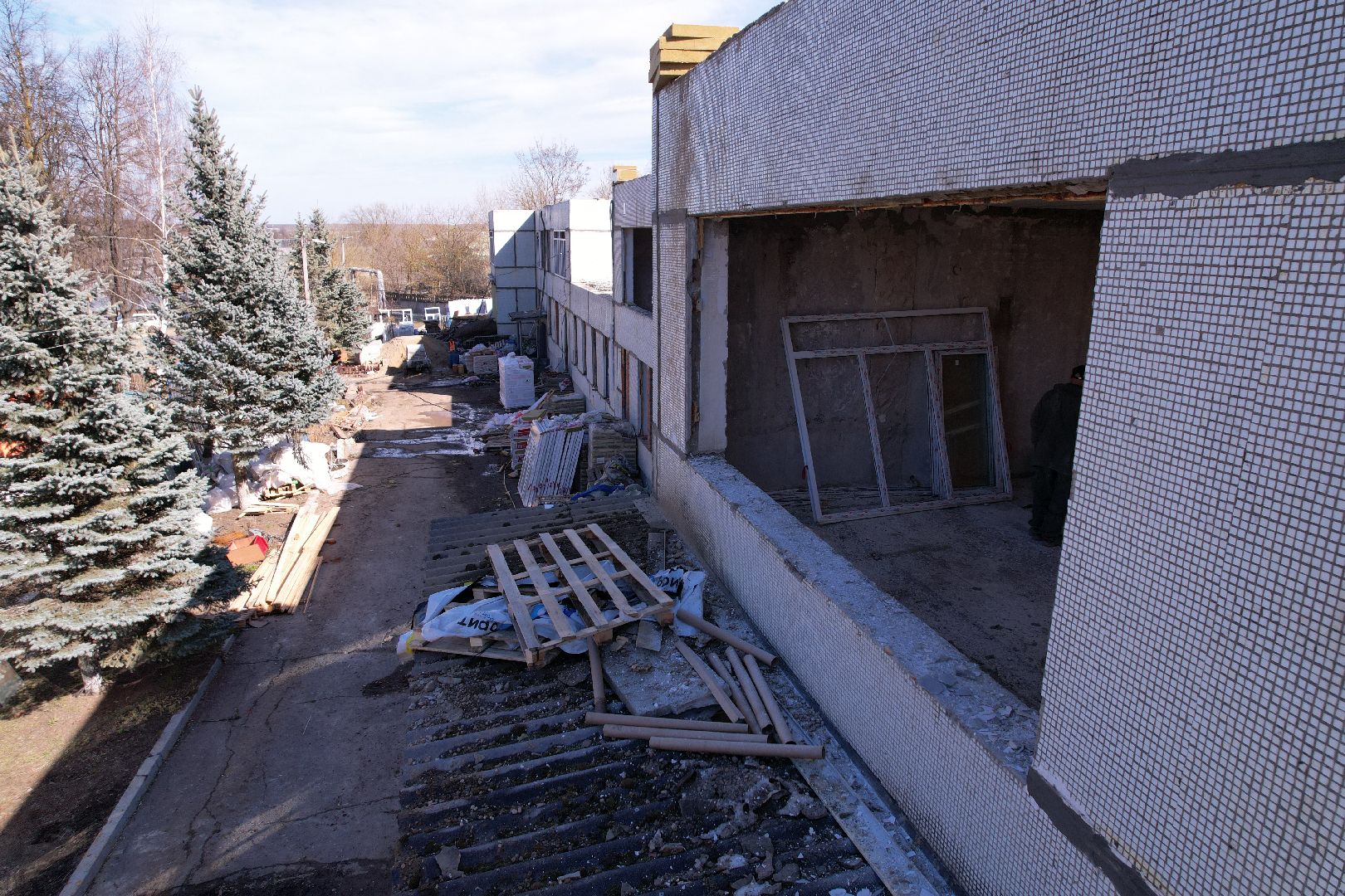 видео с коптера, детский сад улыбка, ремонт детского сада серпухов,