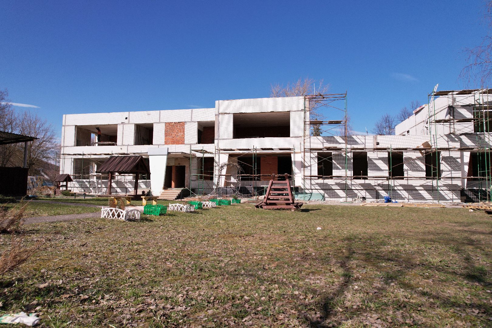 видео с коптера, детский сад улыбка, ремонт детского сада серпухов,