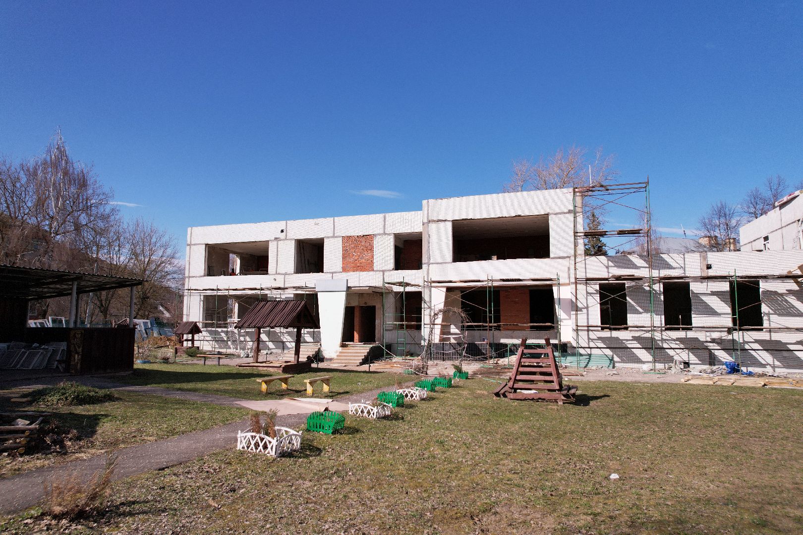 видео с коптера, детский сад улыбка, ремонт детского сада серпухов,