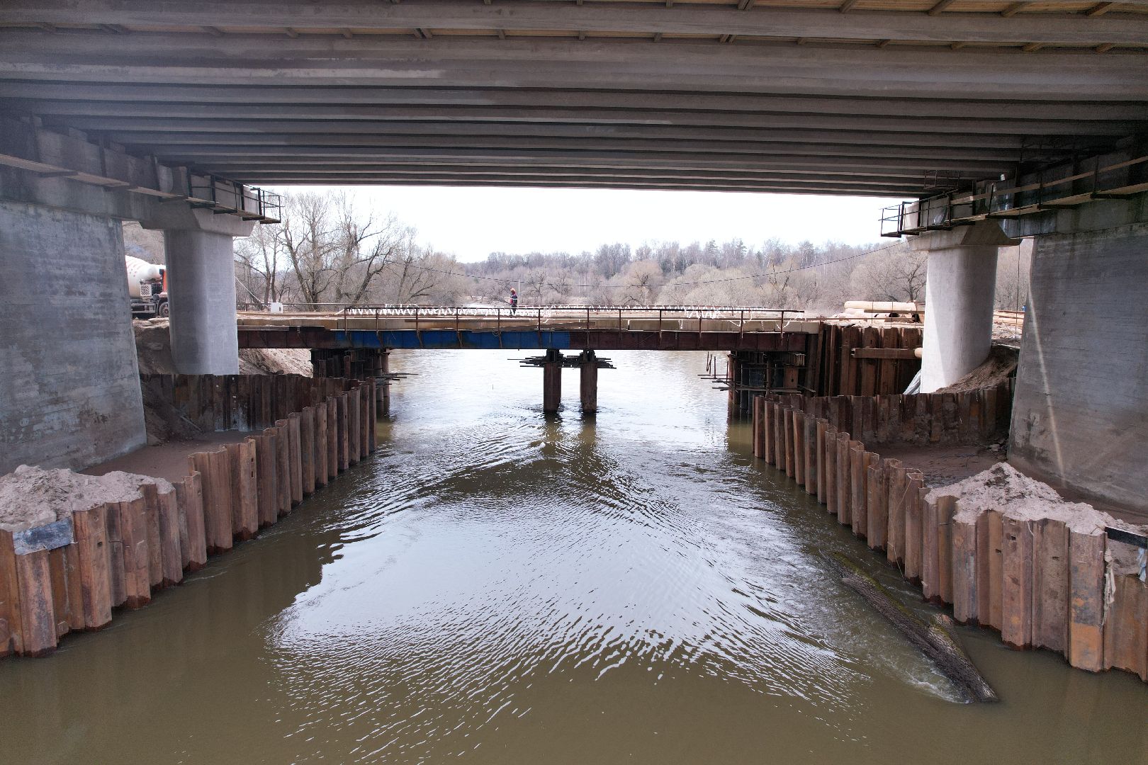 видео с коптера, мост через реку нара, мост в серпухове,