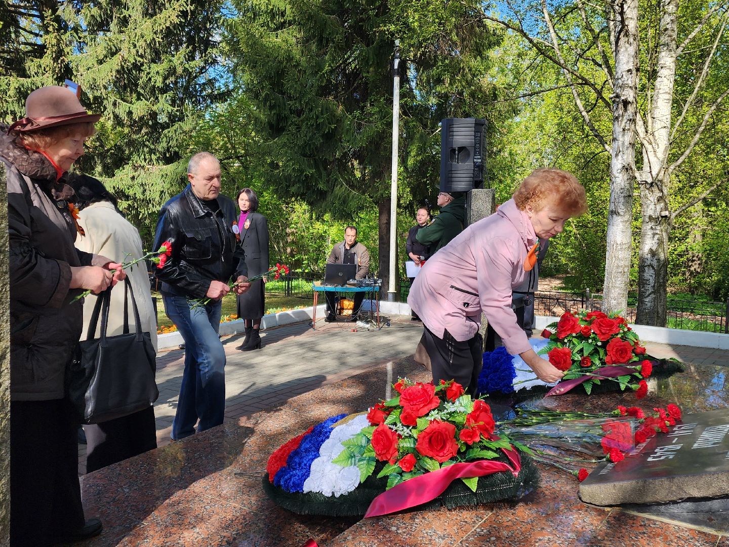 Чехов , микрорайон Венюково , обелиск, мемориал, возложение цветов , День Победы , возложение венков, торжественная церемония,