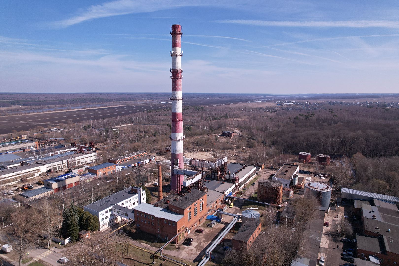 видео с коптера, котельная в пущине,