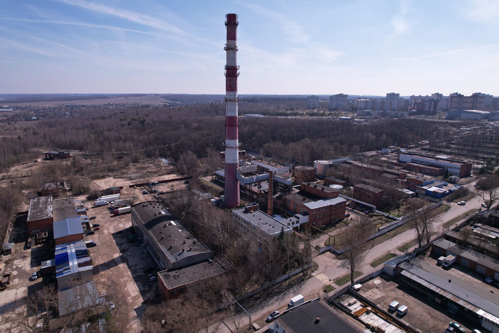 видео с коптера, котельная в пущине,