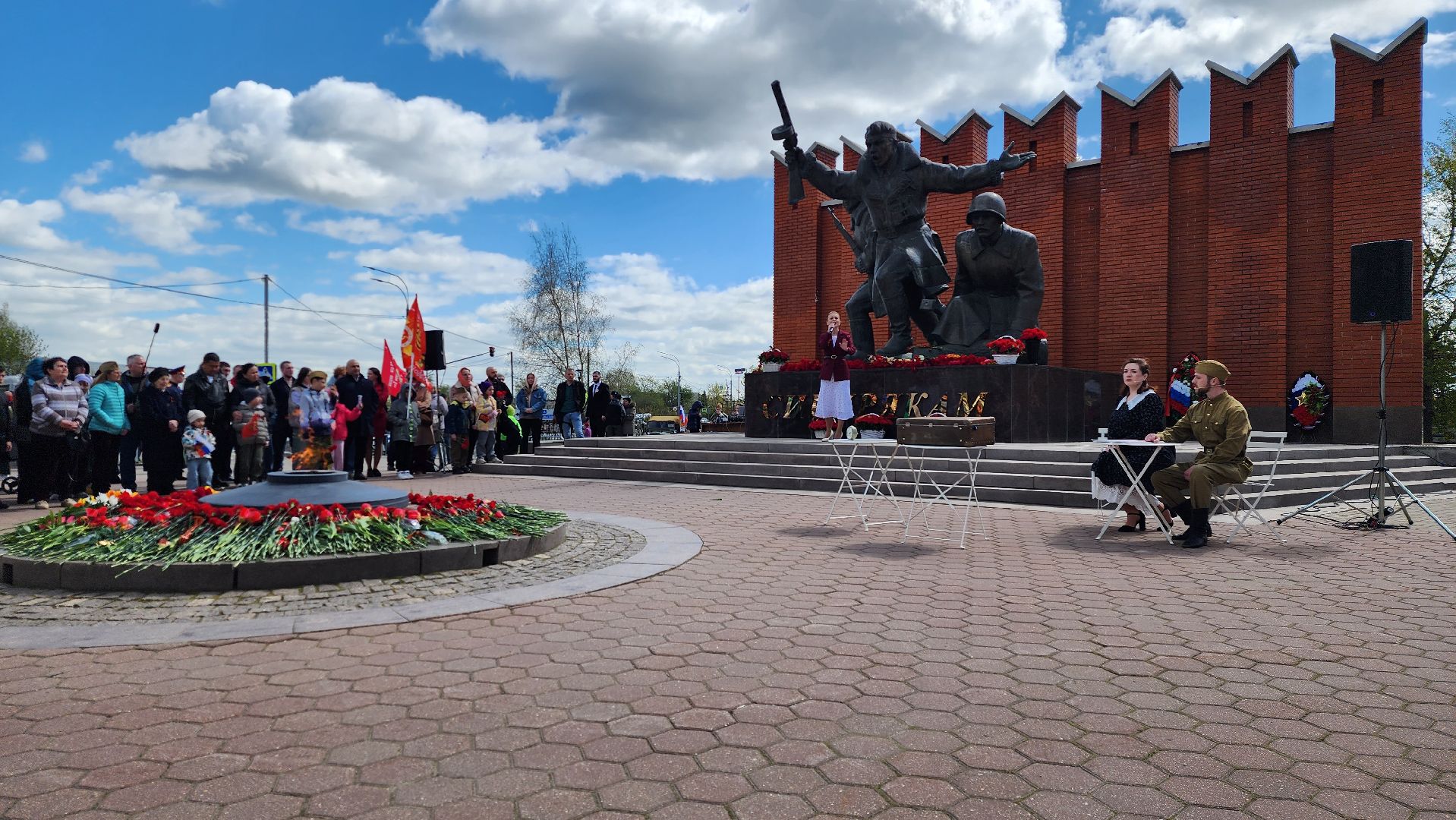 истра, митинг к 9 мая, снегири,