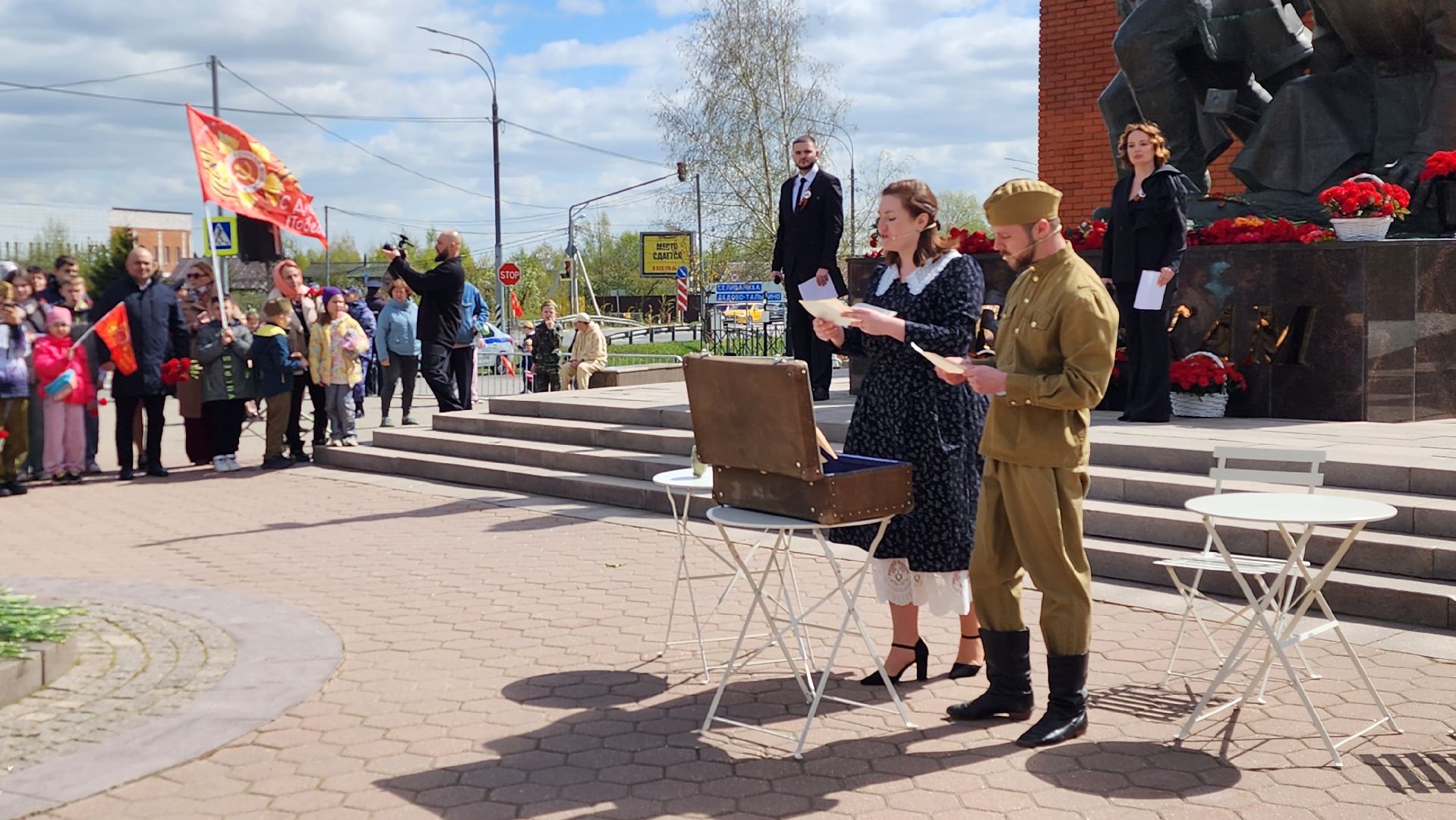 истра, митинг к 9 мая, снегири,