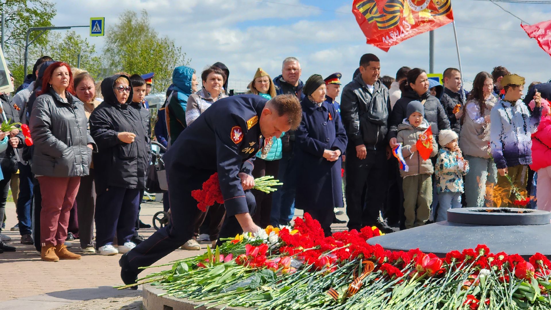 истра, митинг к 9 мая, снегири,