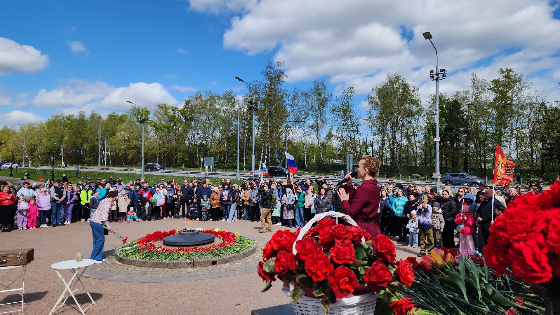 истра, митинг к 9 мая, снегири,