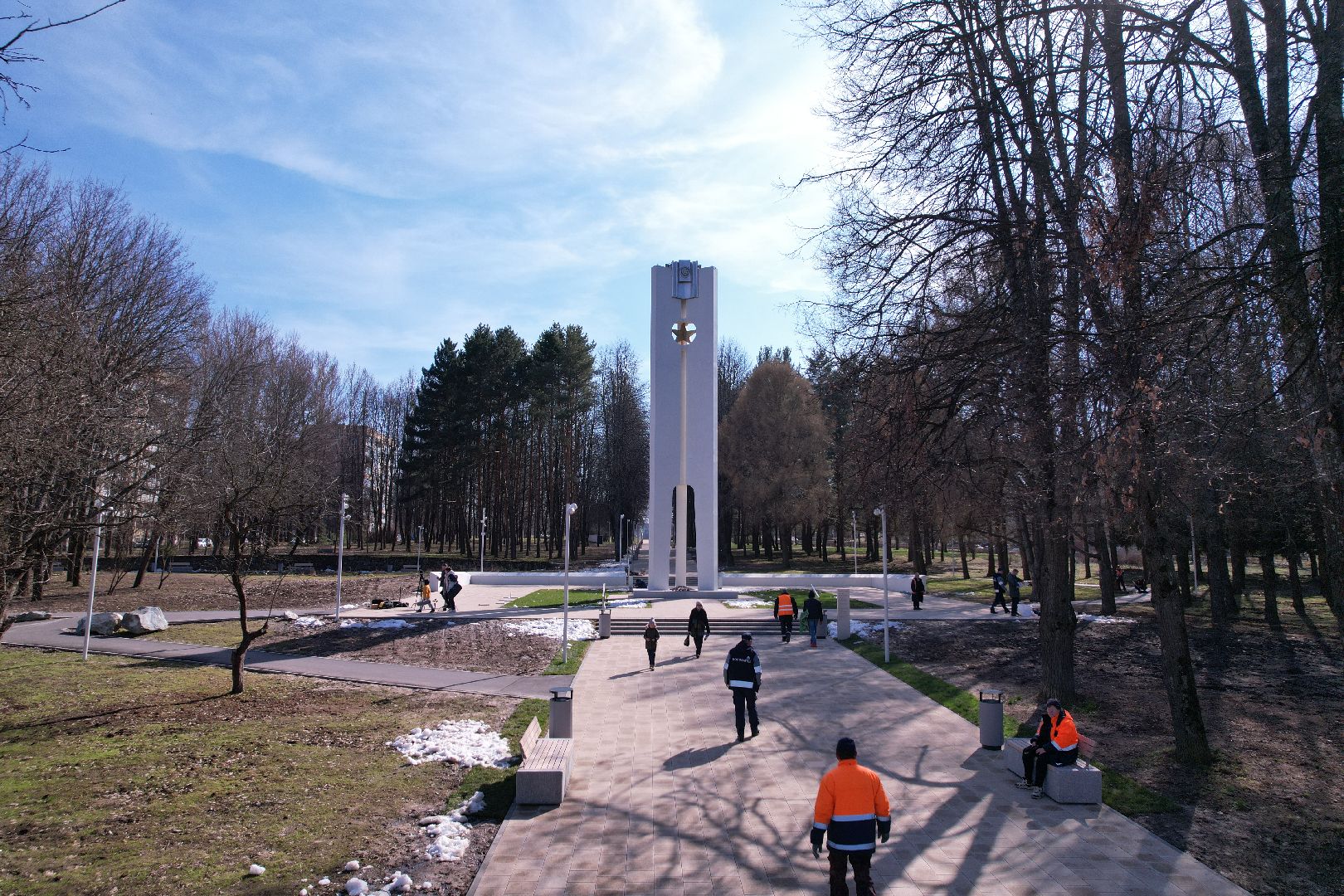 видео с коптера, парк победы пущино,