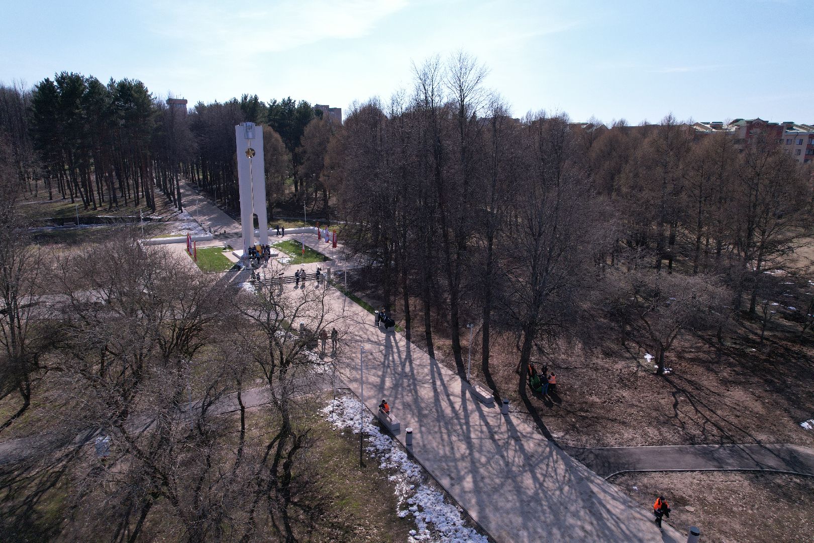 видео с коптера, парк победы пущино,