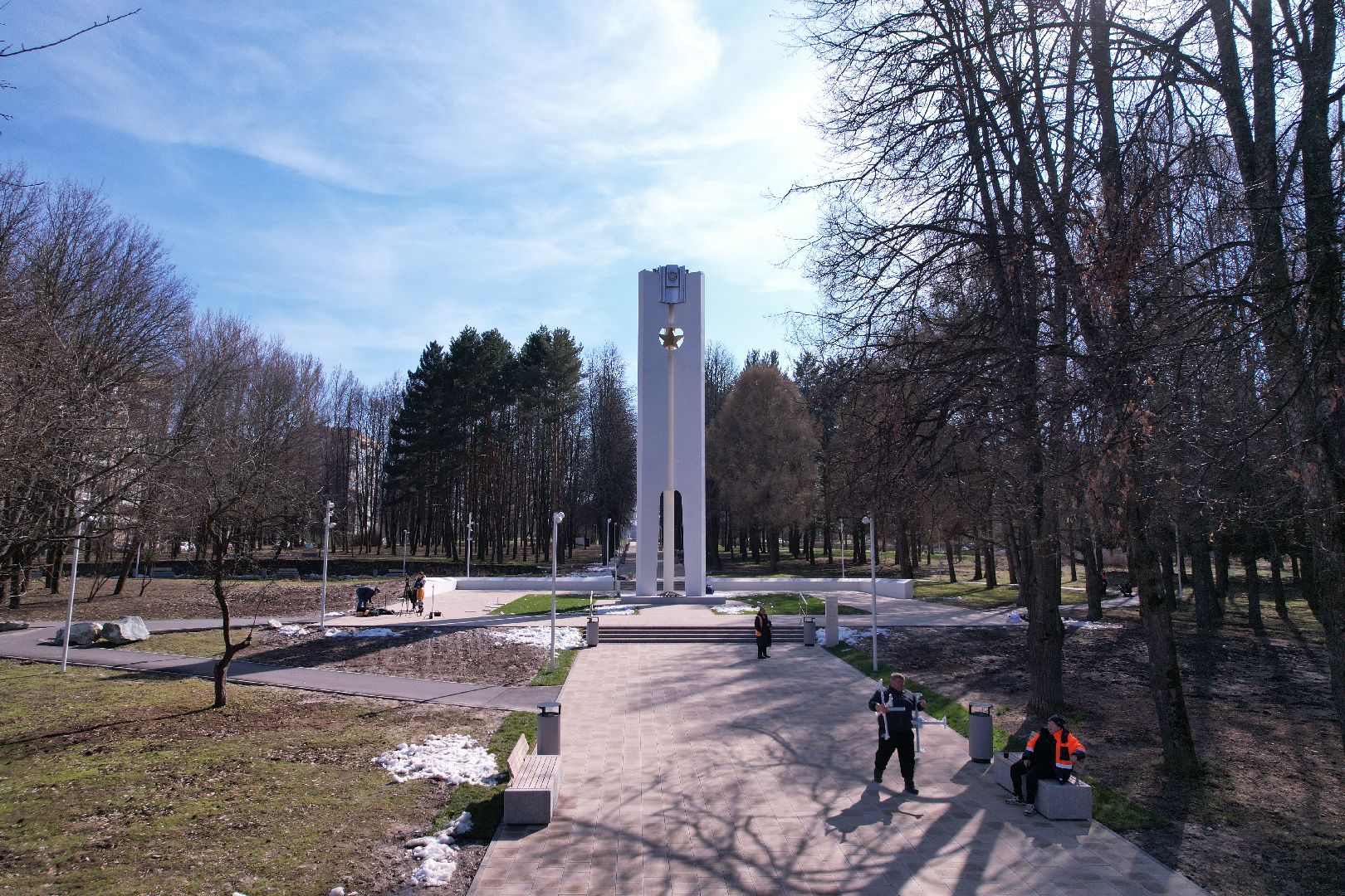 видео с коптера, парк победы пущино,