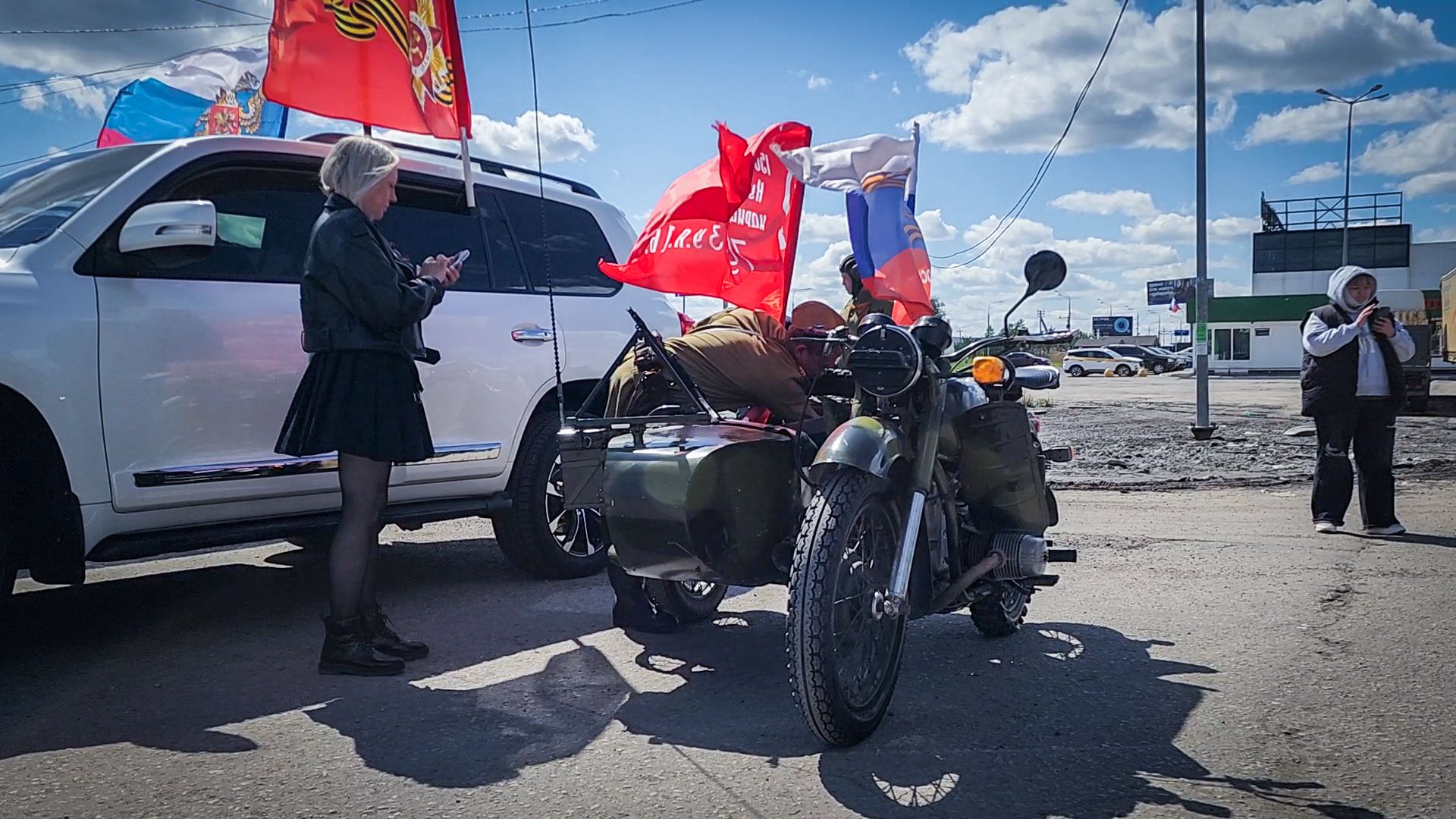 бронницы, день победы , автопробег с государственными флагами,