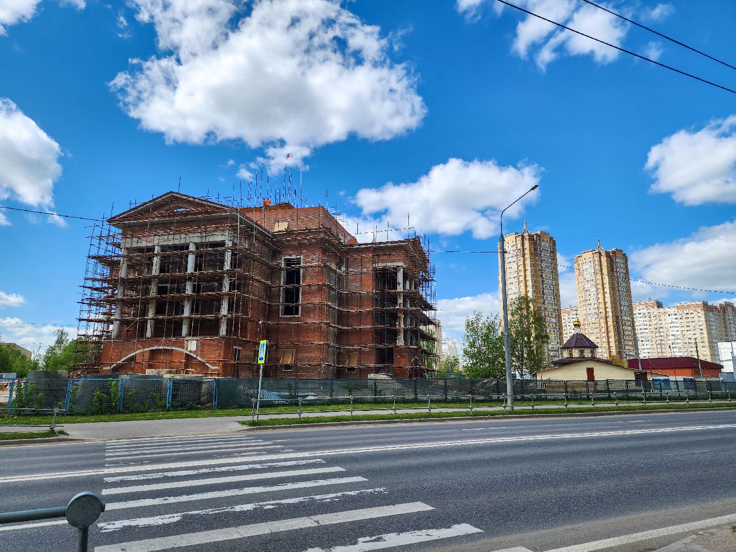 Подольск, 80 лет победе, День Победы, флаг,Никольский храм,