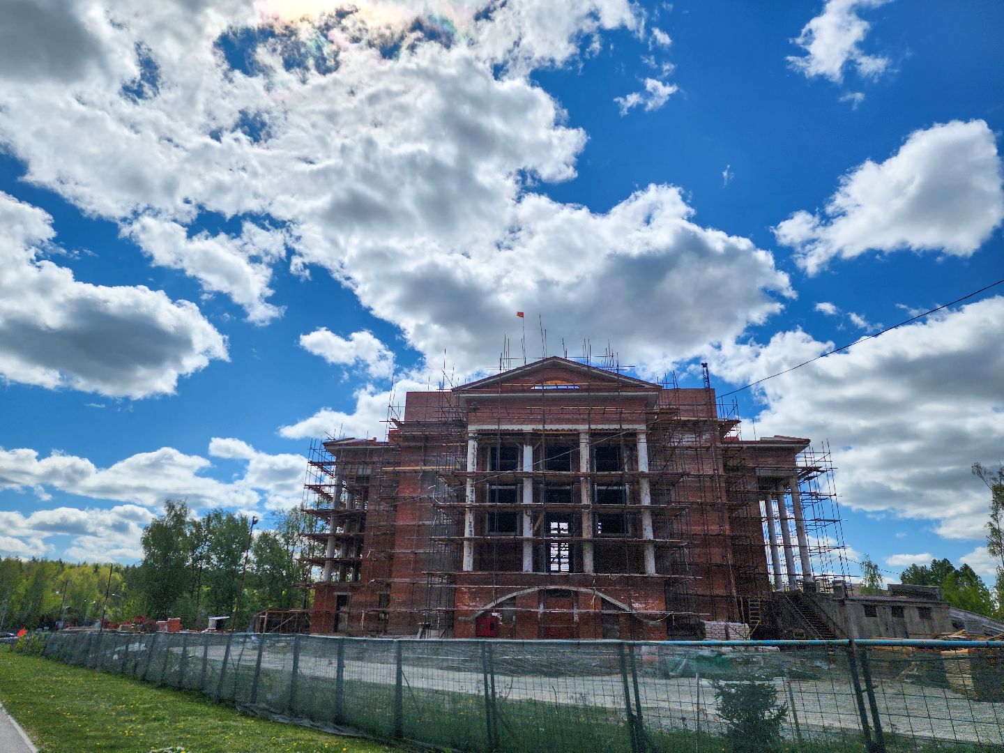 Подольск, 80 лет победе, День Победы, флаг,Никольский храм,