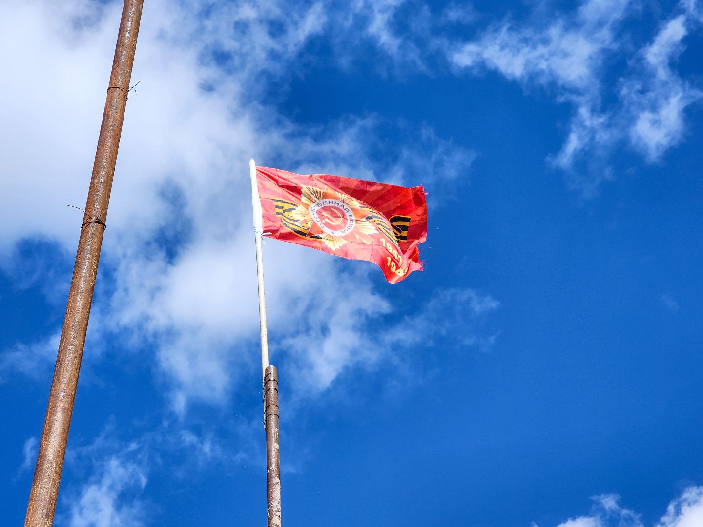 Подольск, 80 лет победе, День Победы, флаг,Никольский храм,