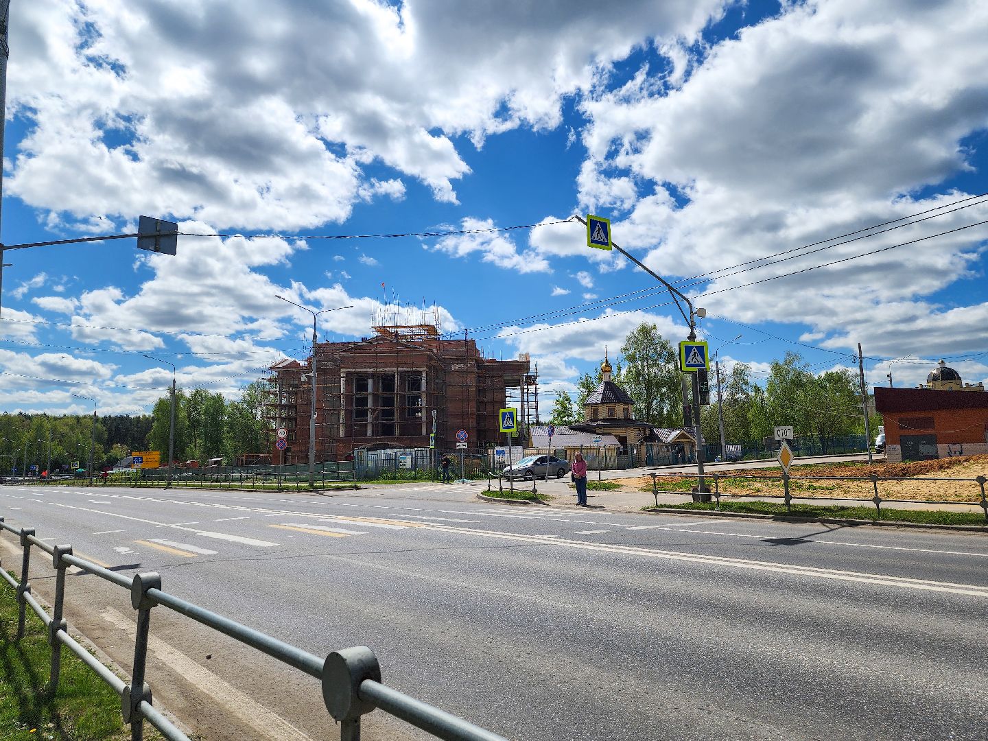Подольск, 80 лет победе, День Победы, флаг,Никольский храм,