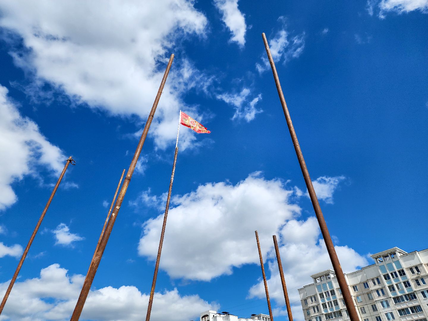 Подольск, 80 лет победе, День Победы, флаг,Никольский храм,