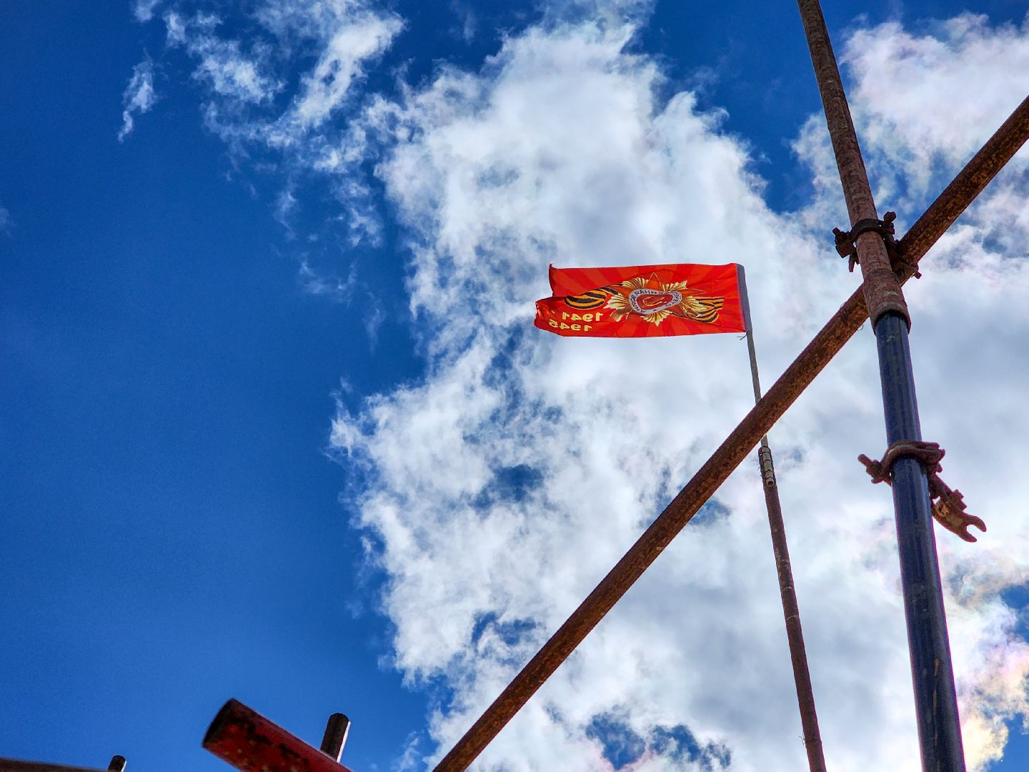 Подольск, 80 лет победе, День Победы, флаг,Никольский храм,