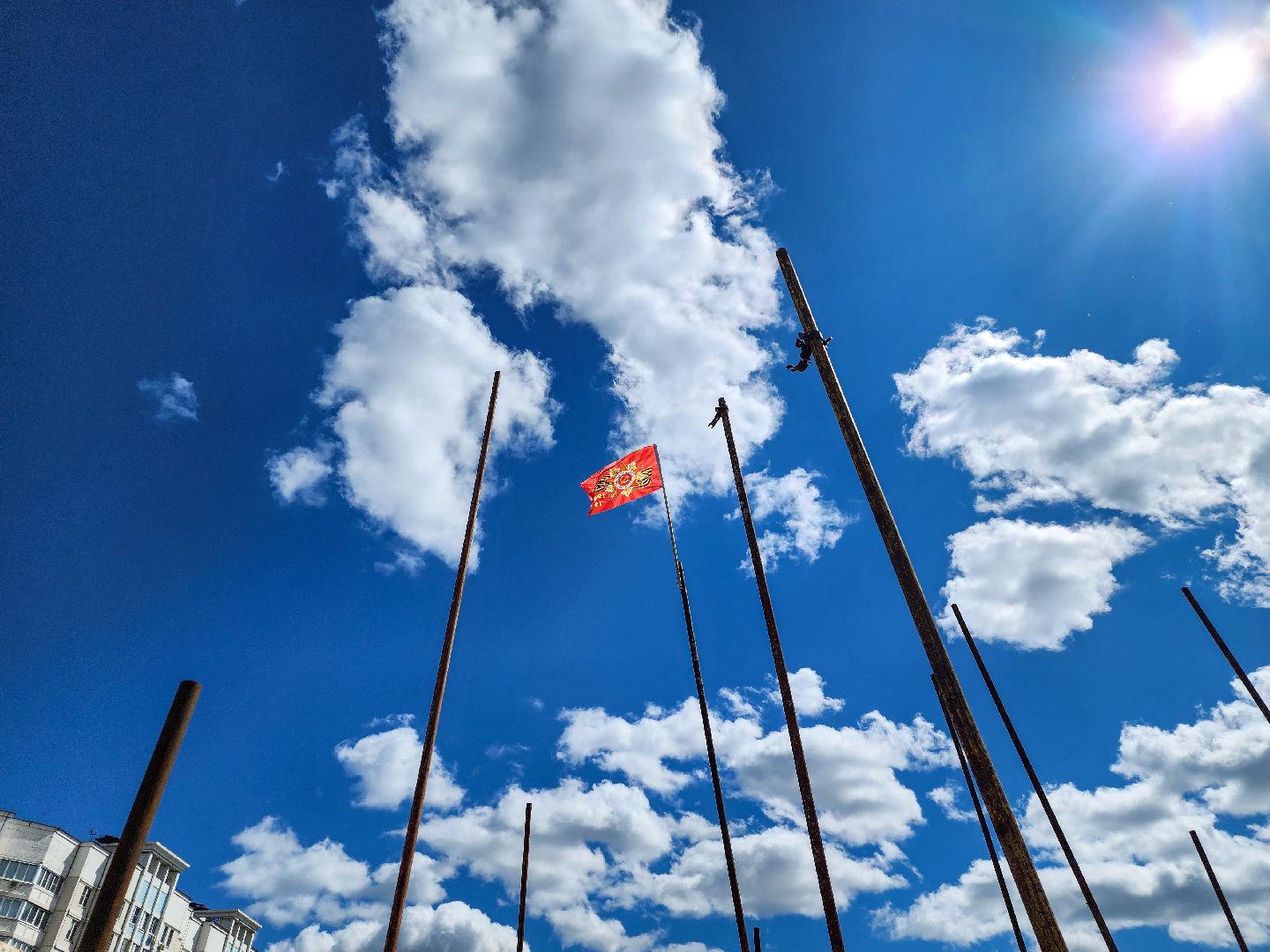 Подольск, 80 лет победе, День Победы, флаг,Никольский храм,