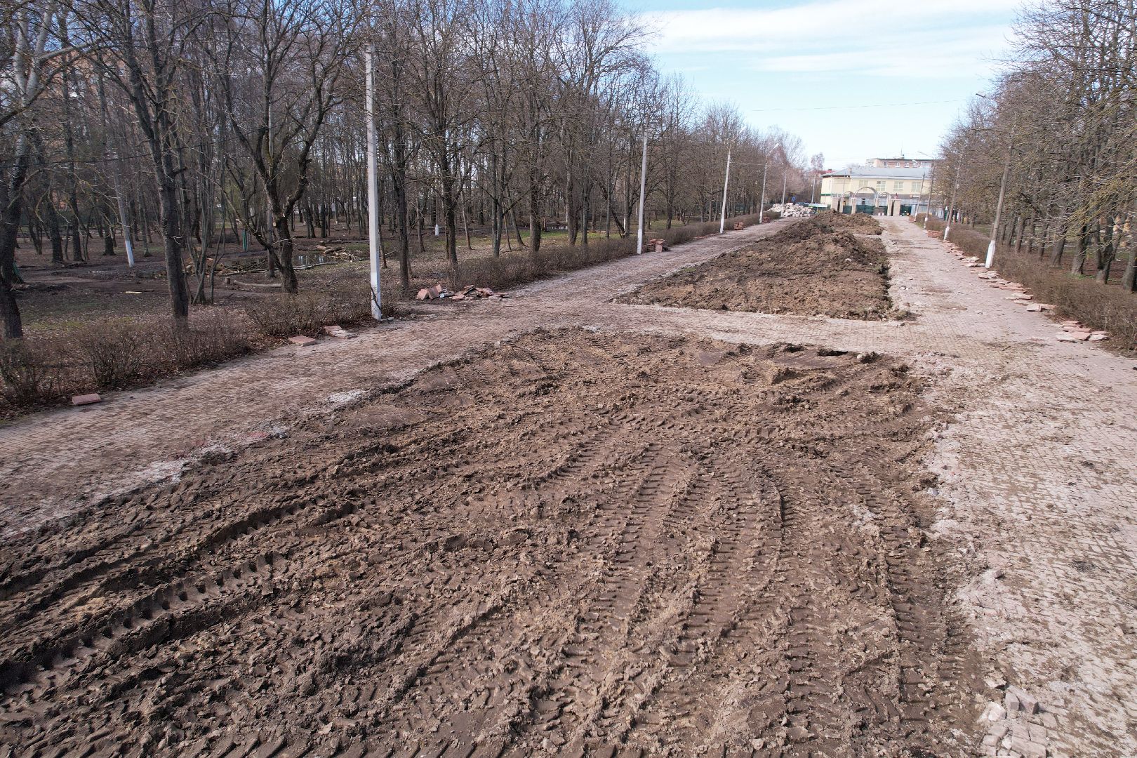 видео с коптера, парк питомник в серпухове,