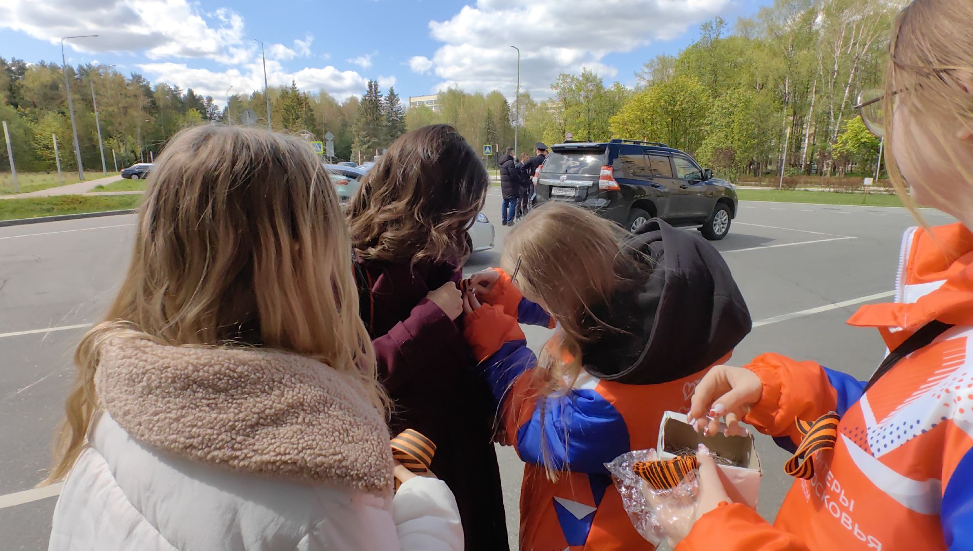 георгиевская лента, акция, аллея, 9 мая,