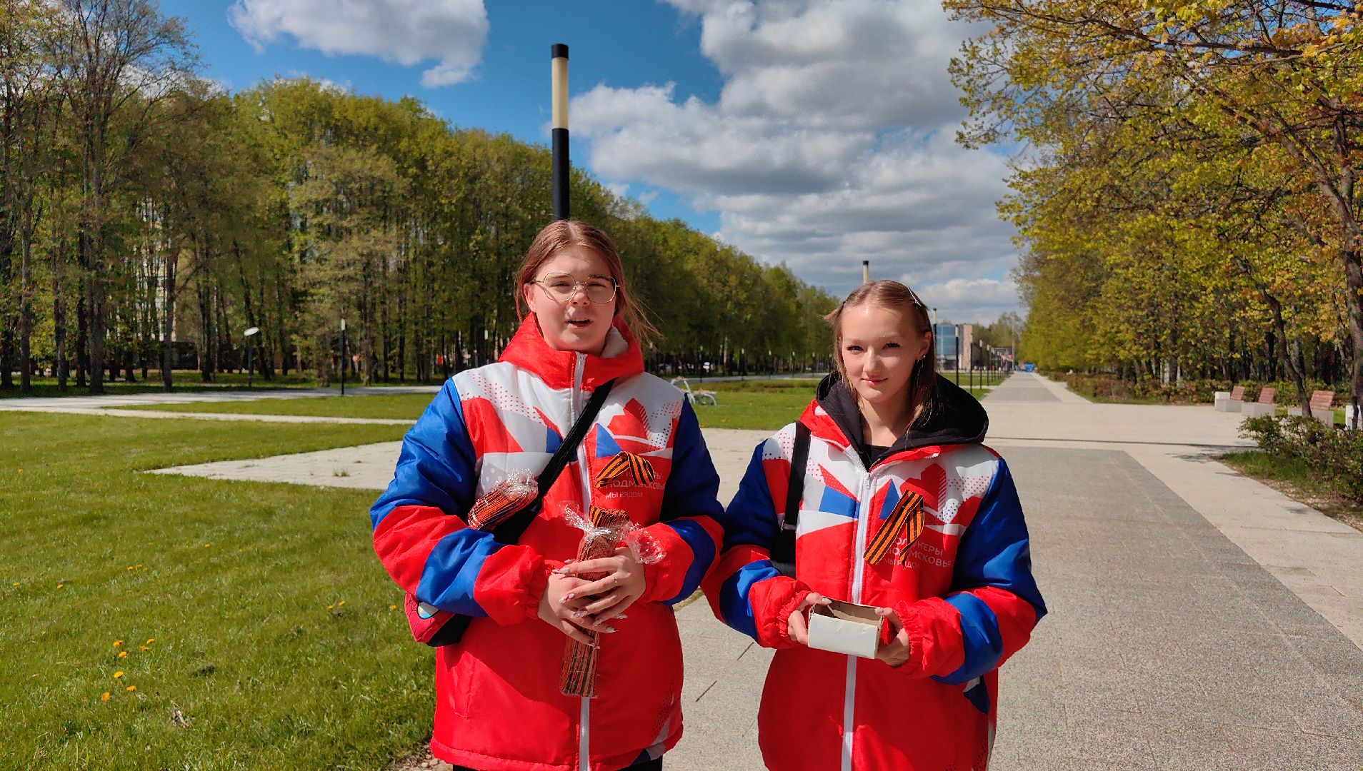 георгиевская лента, акция, аллея, 9 мая,