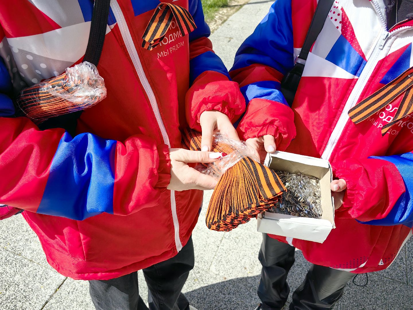 георгиевская лента, акция, аллея, 9 мая,