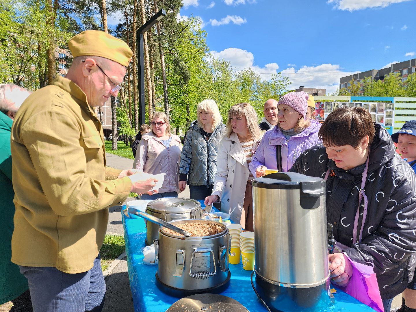 Ногинск , Жители , Общество , день победы, Парк,  полевая кухня,