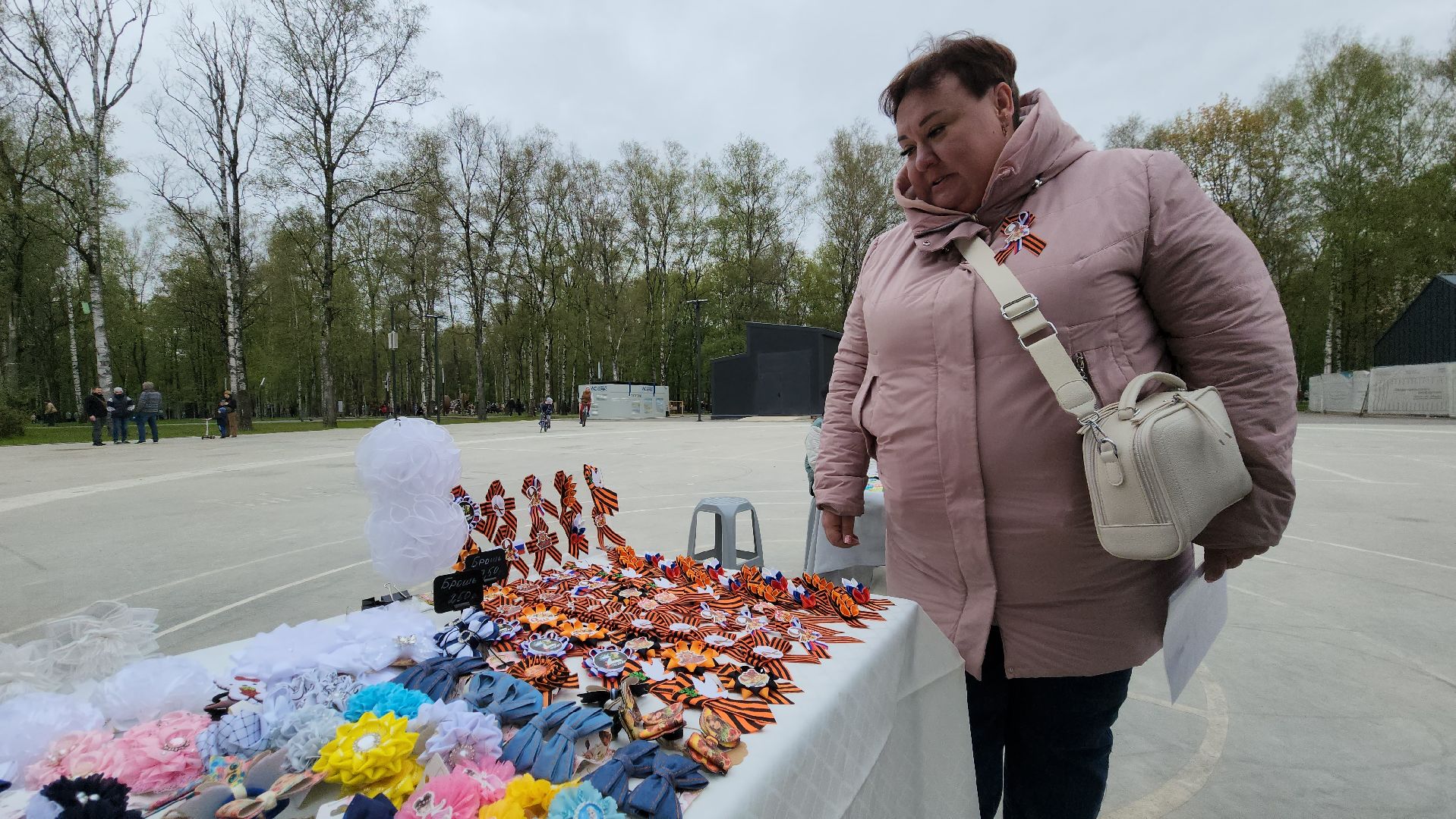 Ярмарка мастериц, Лобня, георгиевская лента, брошь,