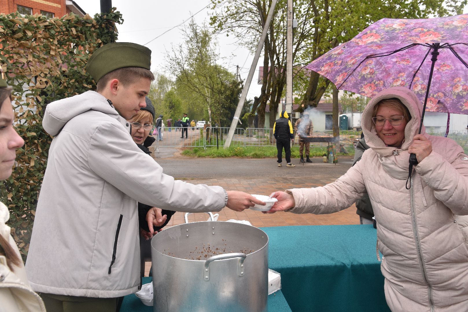 лотошино, день победы, полевая кухня, солдатская каша,