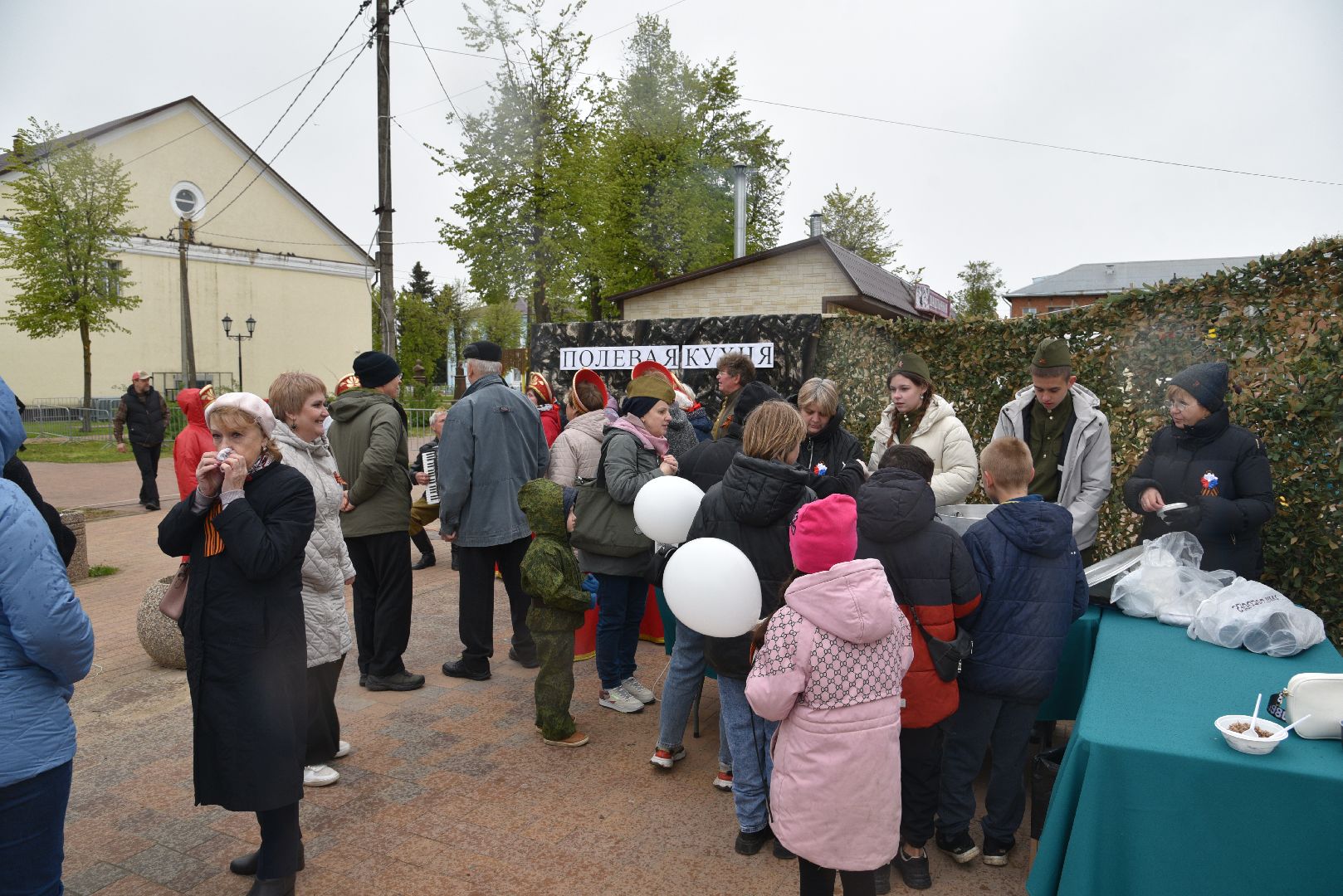 лотошино, день победы, полевая кухня, солдатская каша,