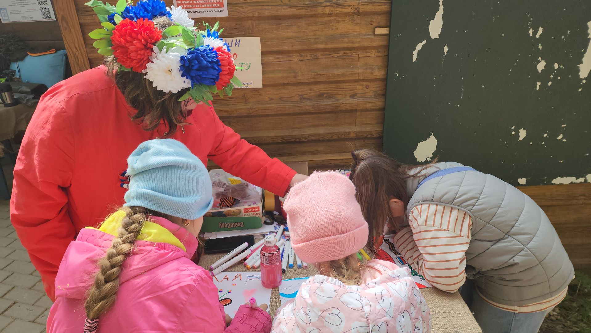 пушкино, день победы, благотворители, маскировочные сети, письмо солдату, дети, экопарк, вертикалки,