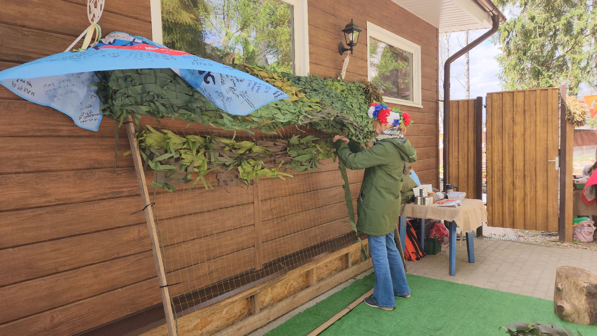 пушкино, день победы, благотворители, маскировочные сети, письмо солдату, дети, экопарк, вертикалки,