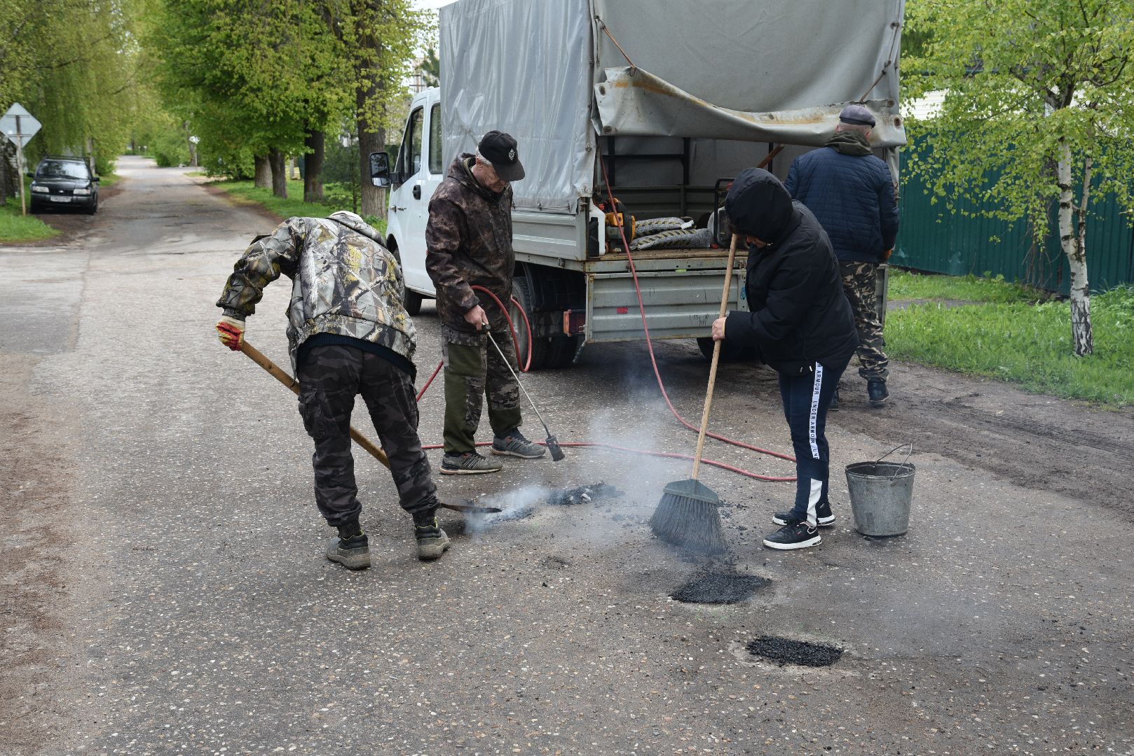 лотошино, добродел, благоустройство, ямочный ремонт,