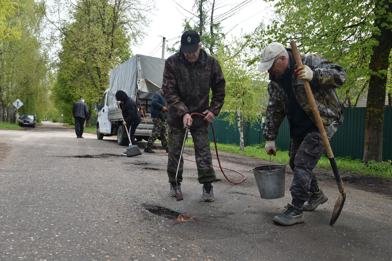 лотошино, добродел, благоустройство, ямочный ремонт,