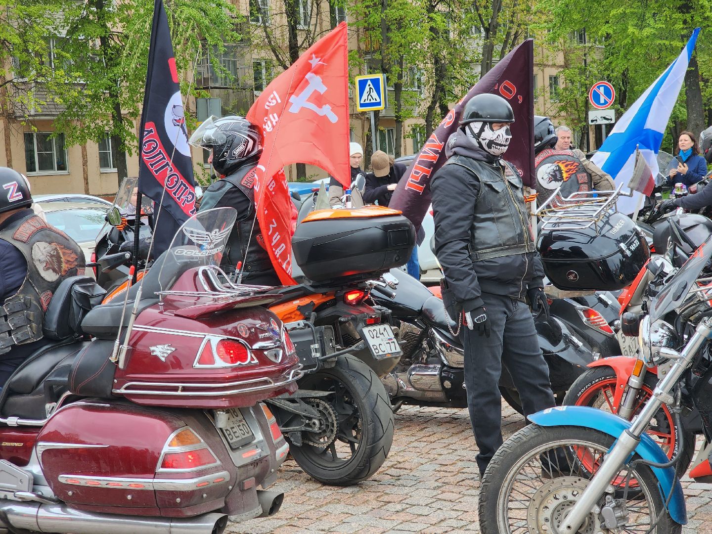 долгопрудный, день победы, знамя победы Долгопрудного, ночные волки, автомотопробег,