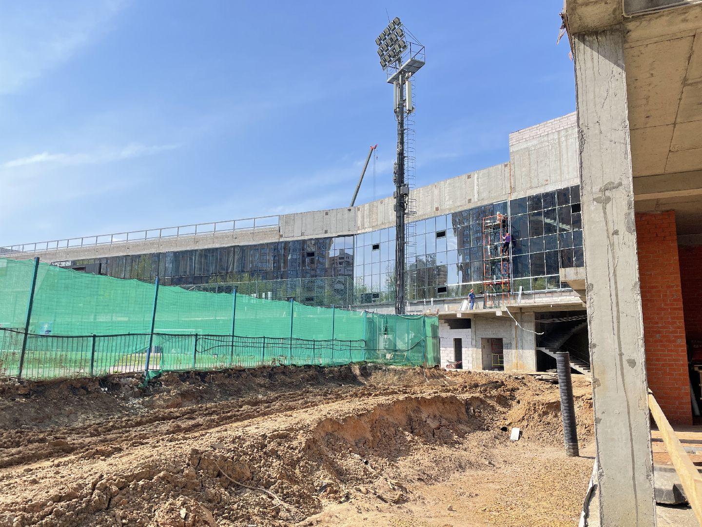Реутов, ФОК, спорт, строительство, остекление, крыша, венткамера