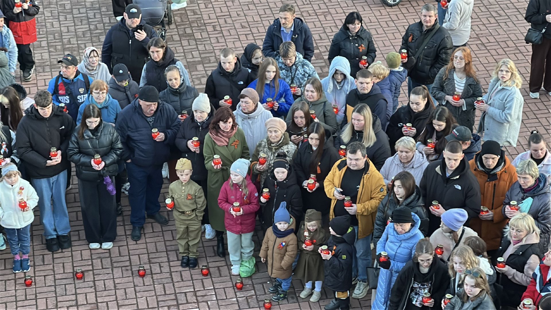 клин, день победы, огни победы, родина мать из свечей,