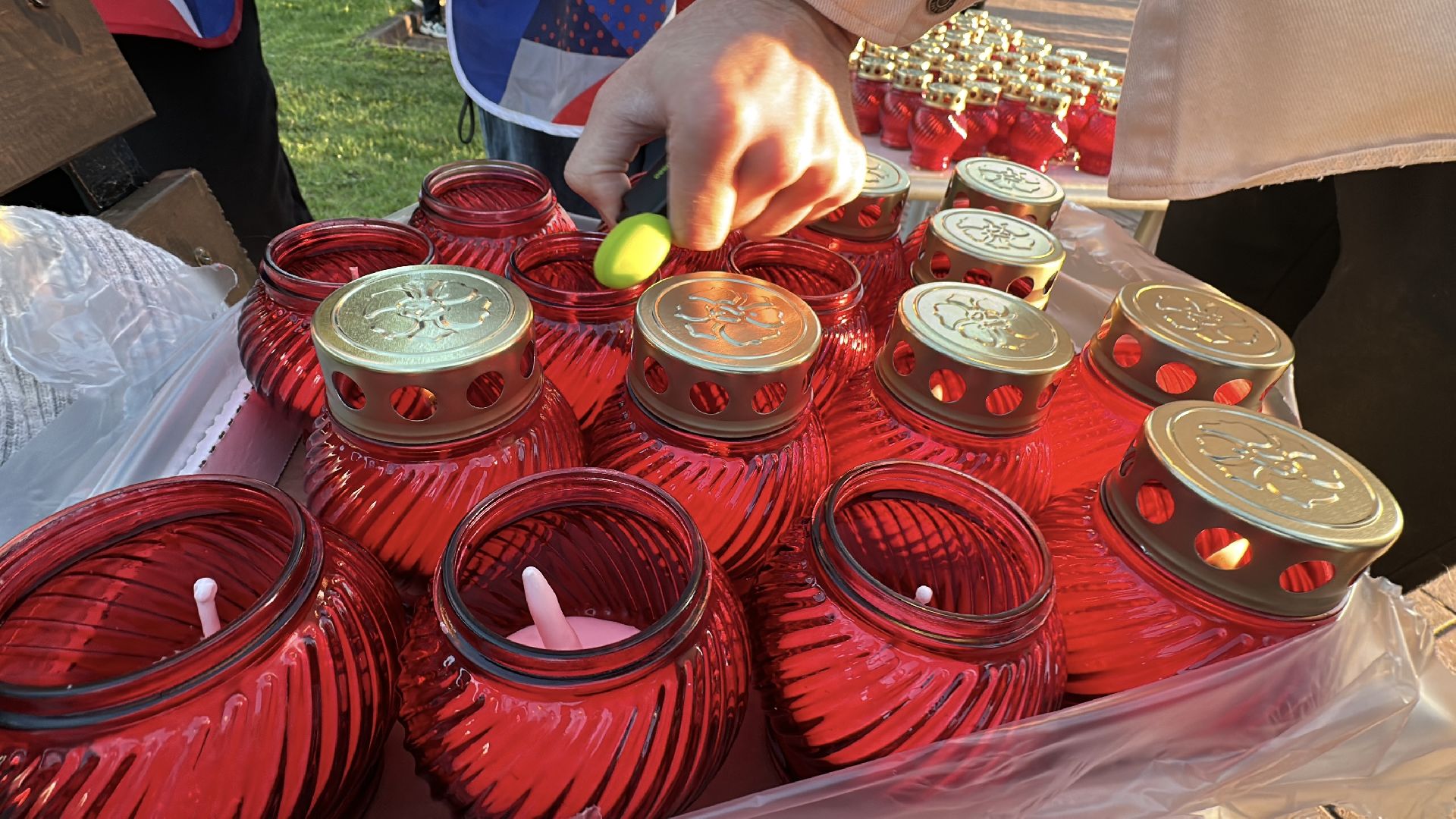 клин, день победы, огни победы, родина мать из свечей,