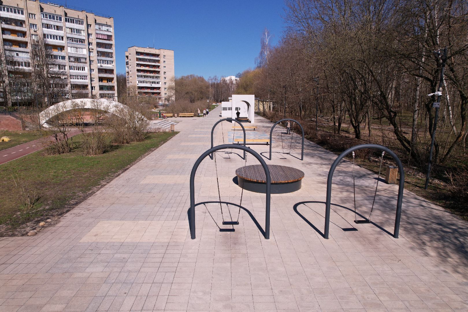 видео с коптера, лесной бульвар в протвине,