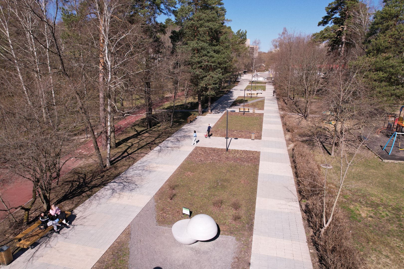 видео с коптера, лесной бульвар в протвине,