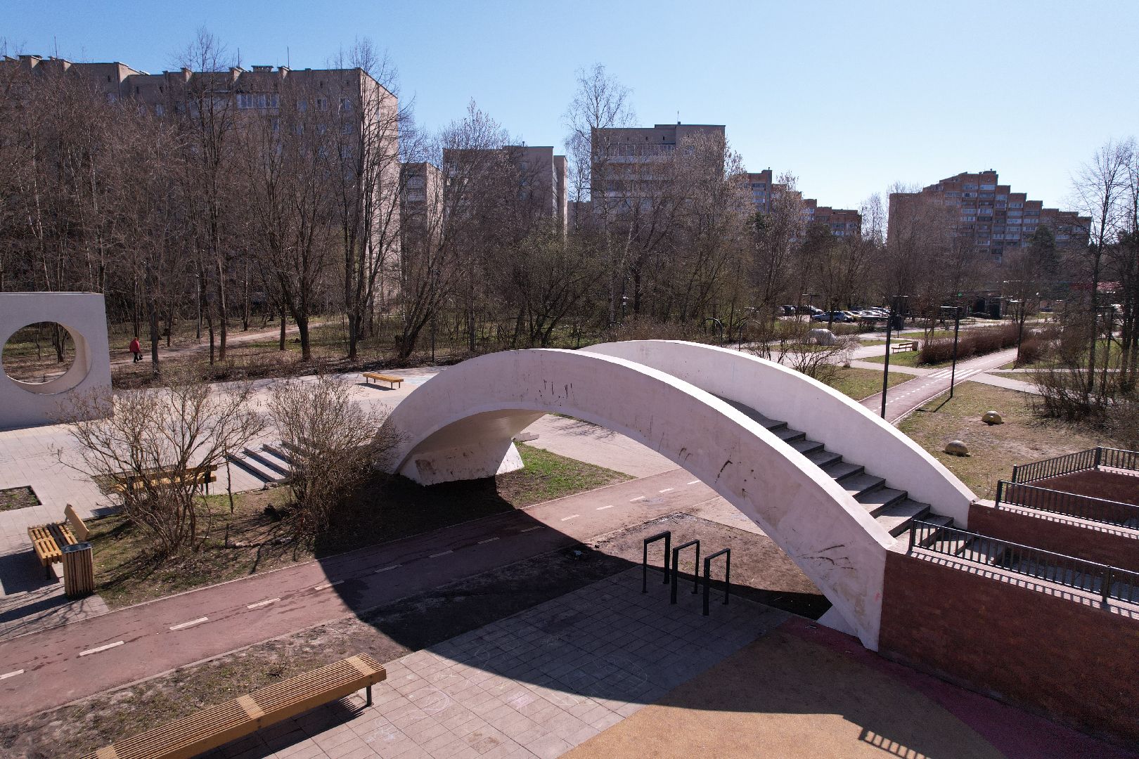 видео с коптера, лесной бульвар в протвине,
