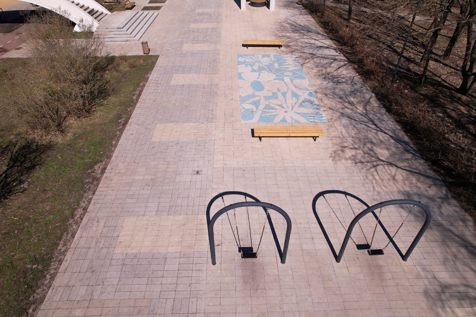 видео с коптера, лесной бульвар в протвине,