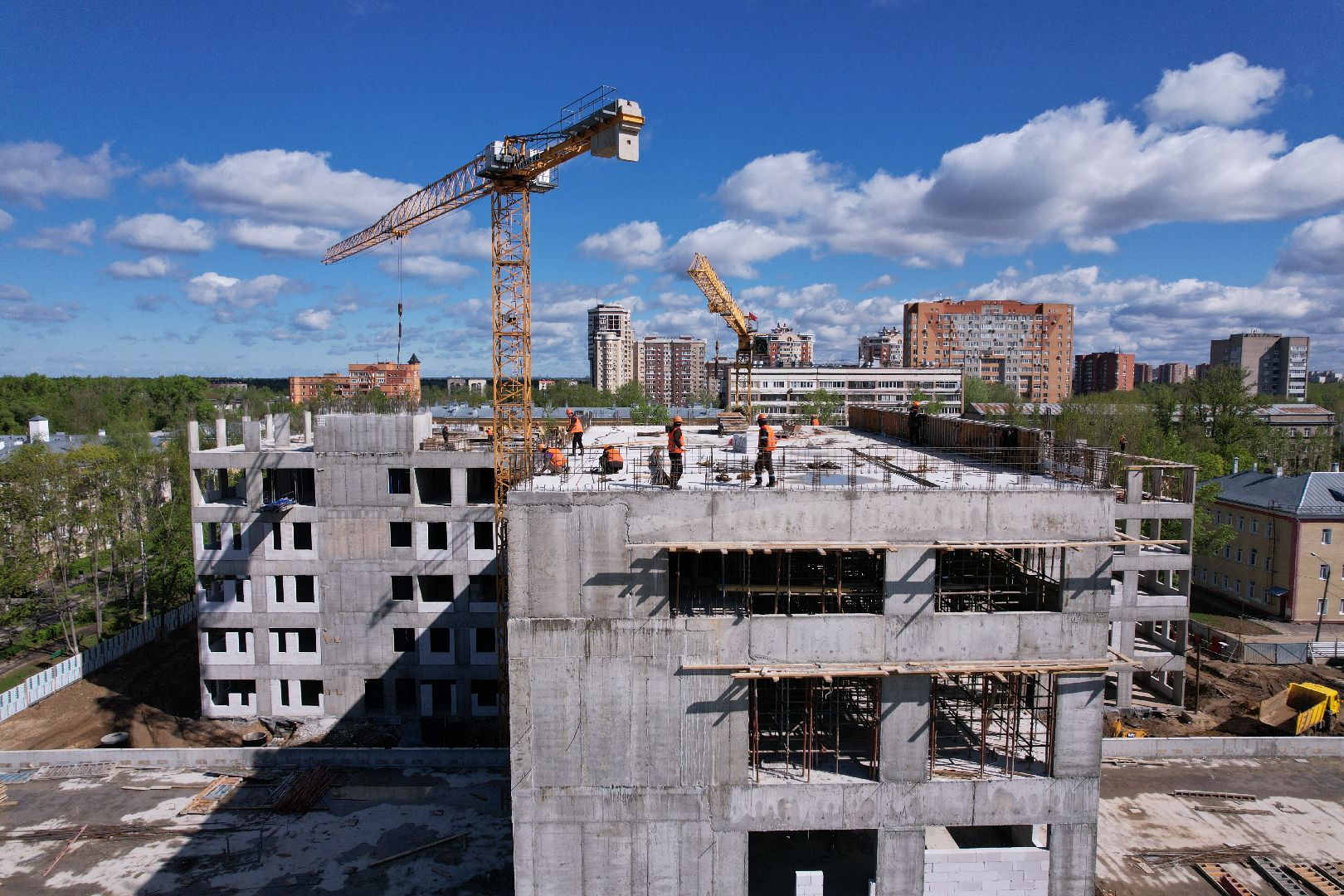 видео с коптера, поликлиника в королеве, медицина в королеве,