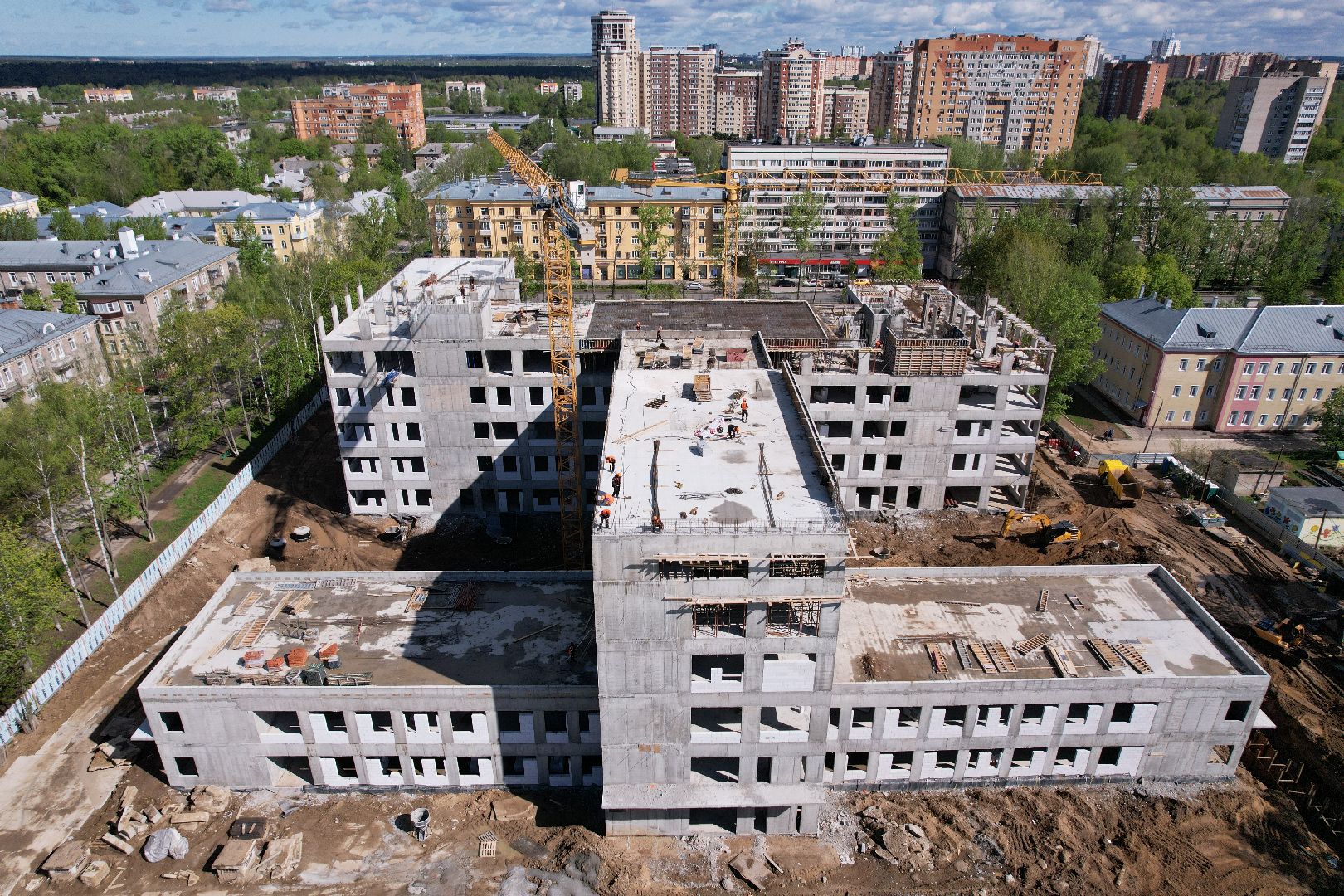 видео с коптера, поликлиника в королеве, медицина в королеве,