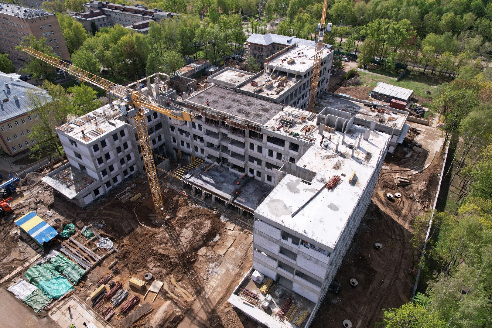 видео с коптера, поликлиника в королеве, медицина в королеве,