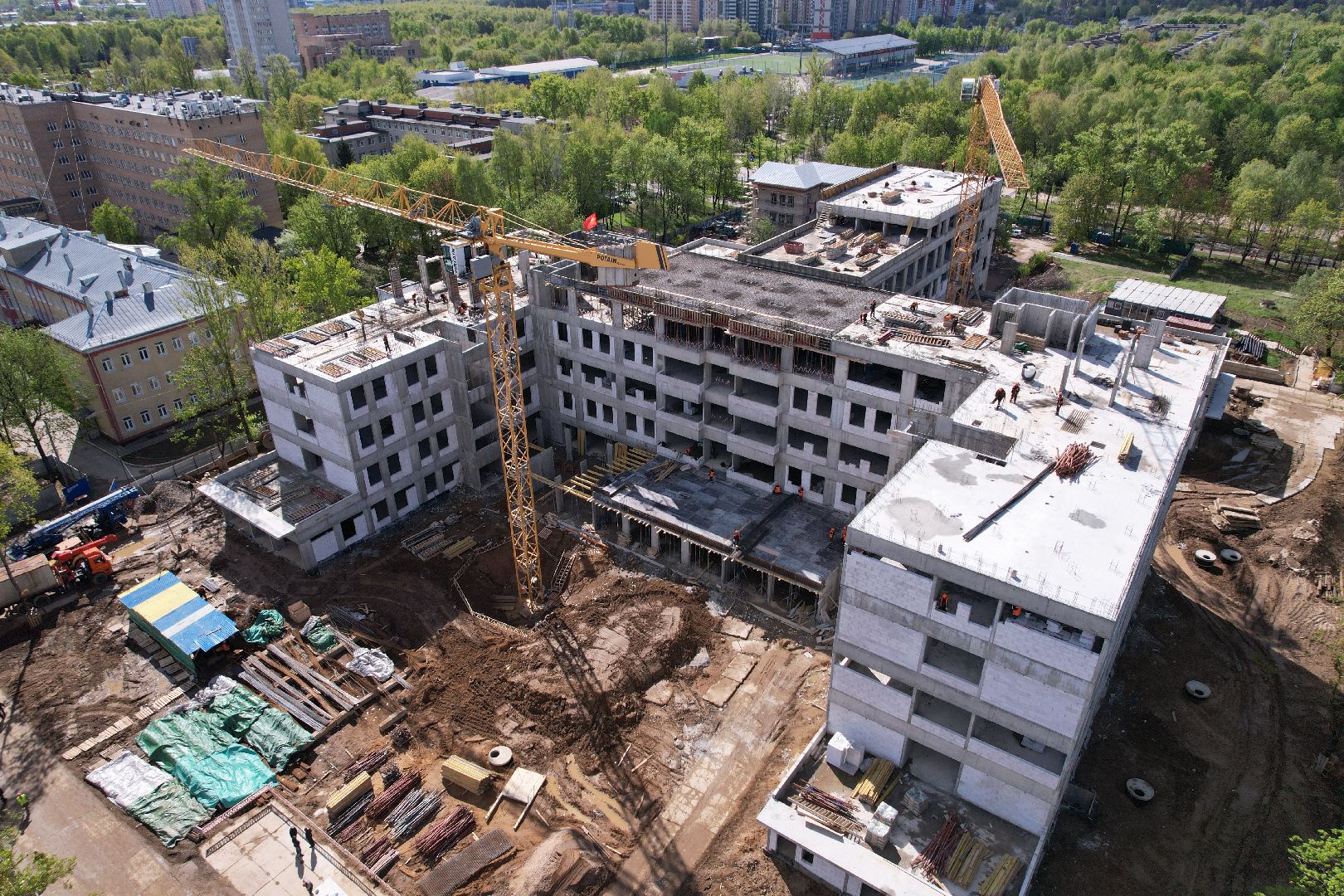 видео с коптера, поликлиника в королеве, медицина в королеве,