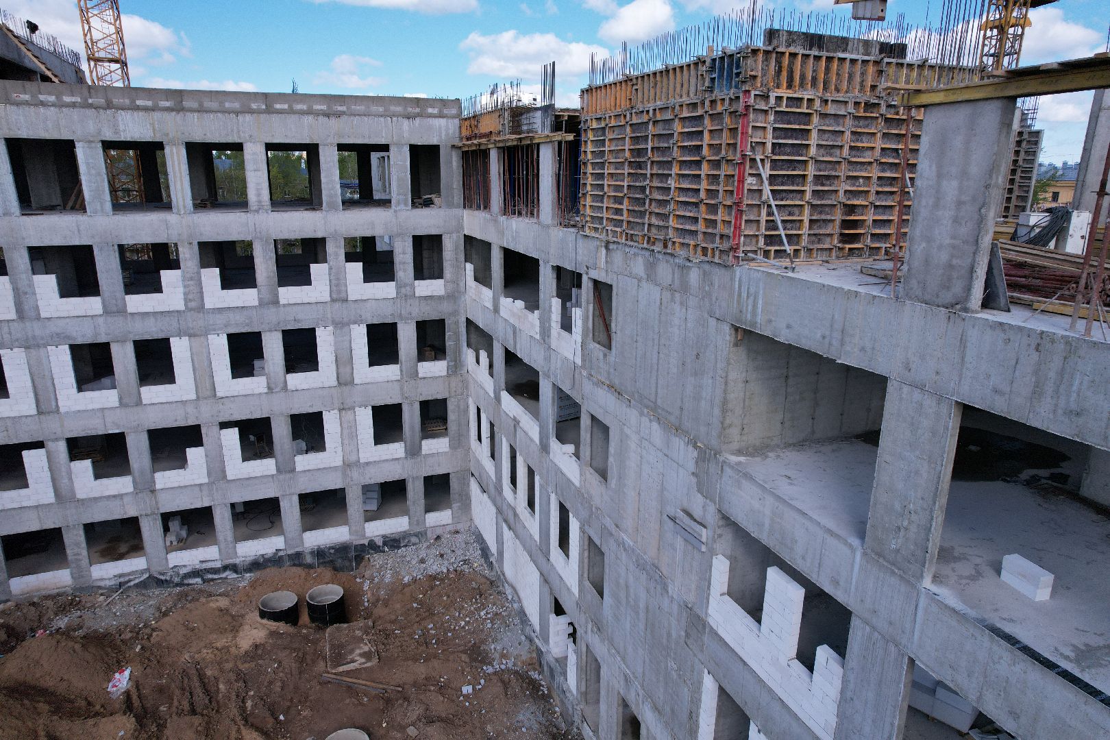 видео с коптера, поликлиника в королеве, медицина в королеве,