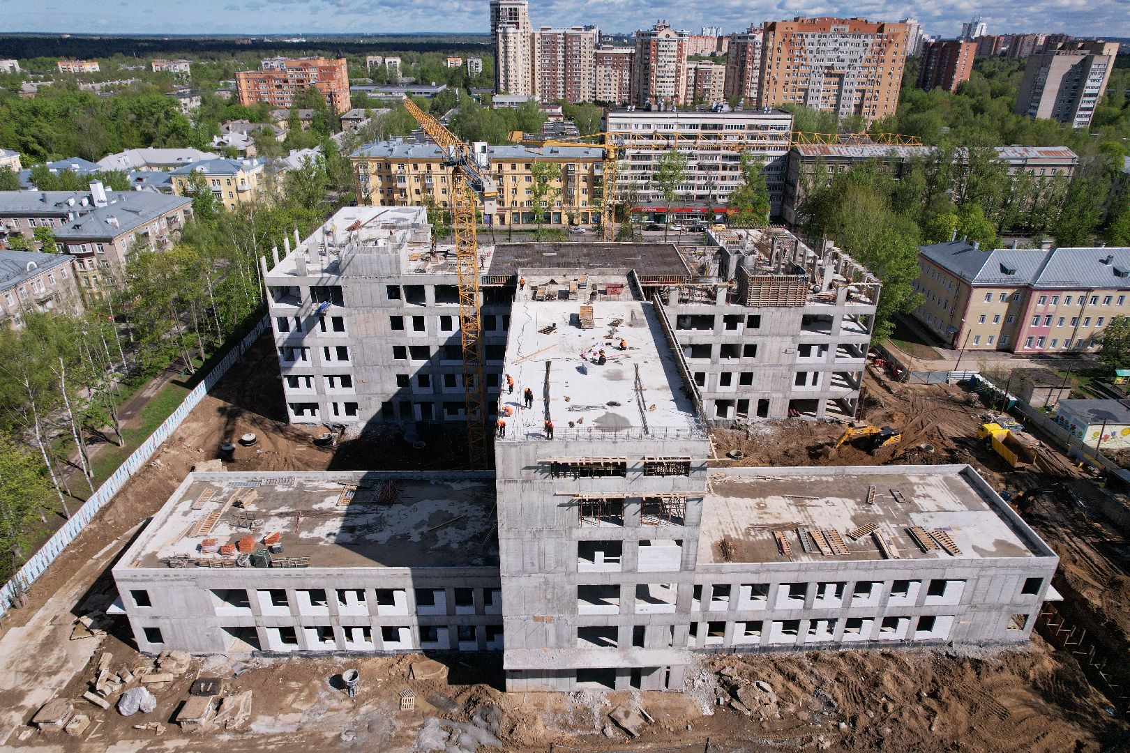 видео с коптера, поликлиника в королеве, медицина в королеве,