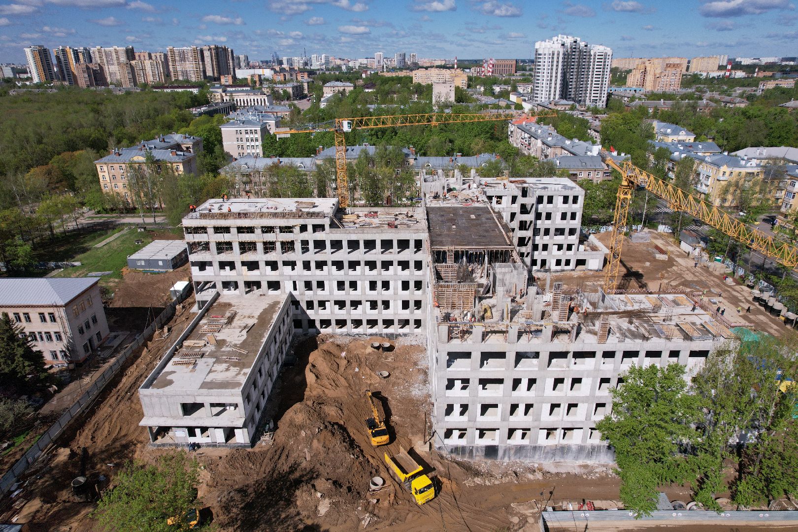 видео с коптера, поликлиника в королеве, медицина в королеве,