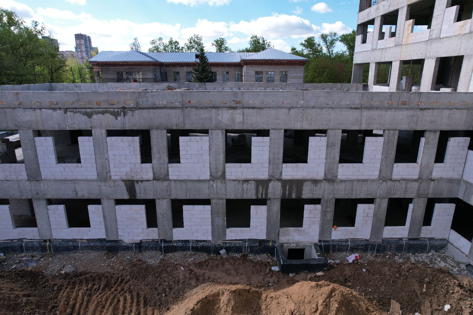 видео с коптера, поликлиника в королеве, медицина в королеве,